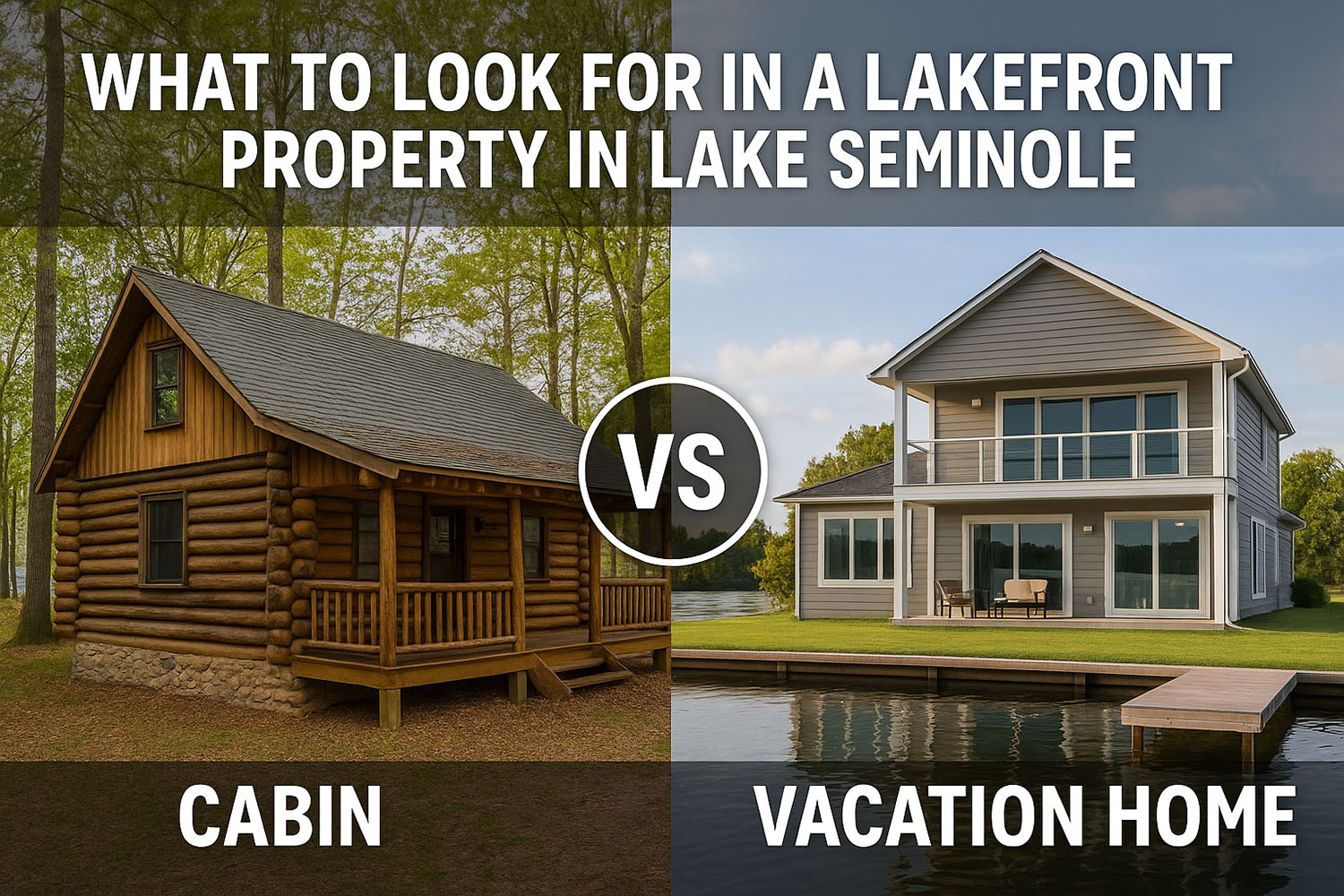 Cabin and a Vacation Home in Lake Seminole